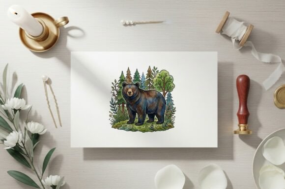 Download Brown Bear Clipart in Natural Forest - Brown bear clipart Collection