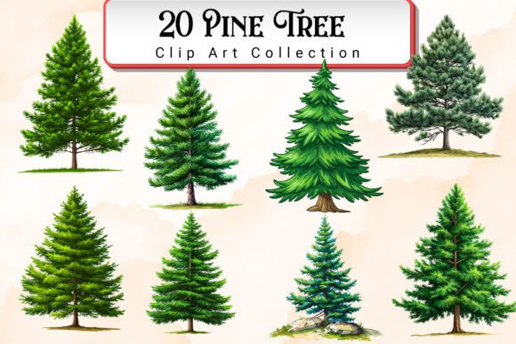 Download Pine Tree Clipart Bundle - Tree clipart Collection