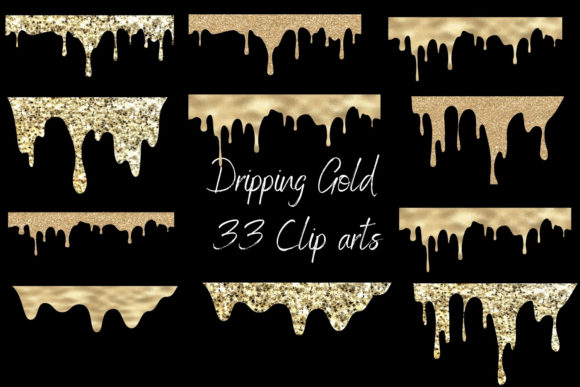 Download Dripping Gold Clipart, Glam Glitter - Gold clipart Collection