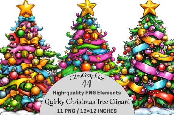 Download Quirky Christmas Tree Clipart - Tree clipart Collection