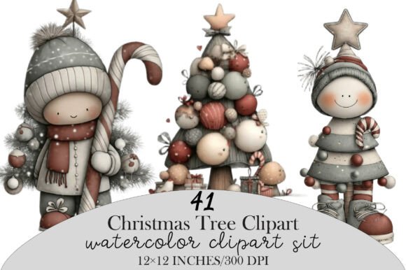 Download Whimsical Christmas Tree Clipart - Tree clipart Collection