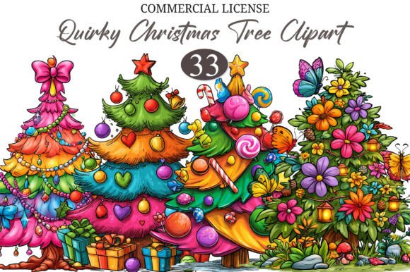 Download Quirky Christmas Tree Clipart - Tree clipart Collection