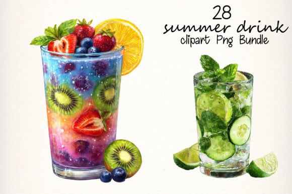 Download Watercolor Summer Drink Clipart Png Bund - Watercolor summer drink clipart Collection