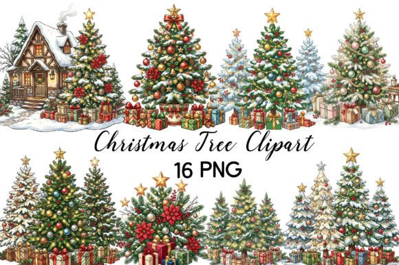 Download Whimsical Christmas Tree Clipart - Tree clipart Collection
