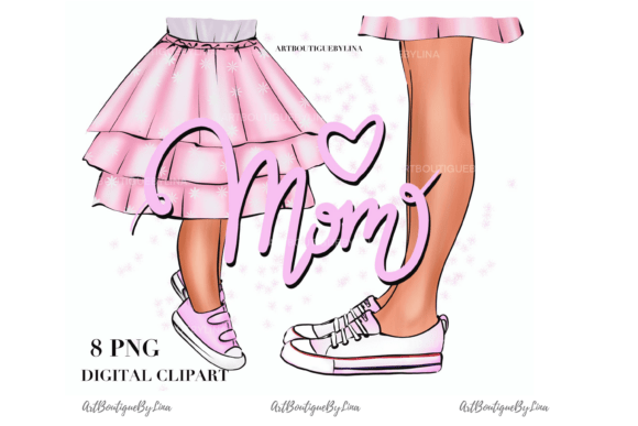 Download Mother &amp; Daughter Legs Clipart | Mommy - Premium Bundle