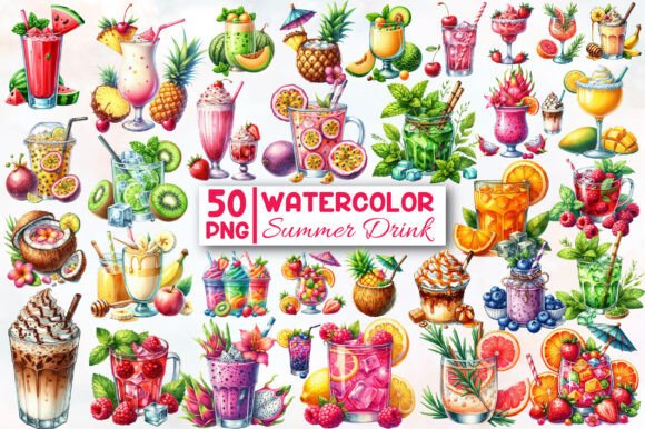 Download Watercolor Summer Drink Clipart - Watercolor summer drink clipart Collection