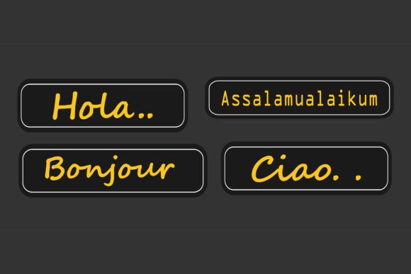 Download Multilingual Greeting Identity Sticker - Multilingual Collection