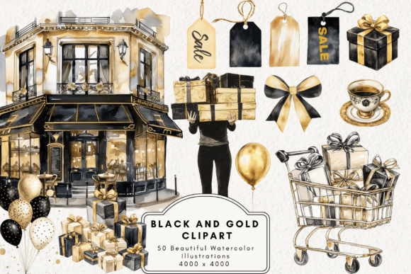 Download Black Friday's Black &amp; Gold Clipart - Gold clipart Collection
