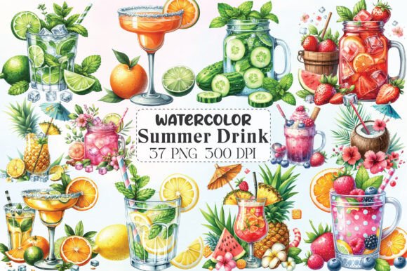 Download Watercolor Summer Drink Clipart - Watercolor summer drink clipart Collection