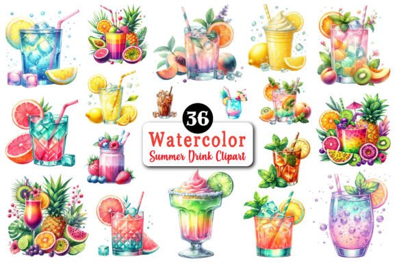 Download Watercolor Summer Drink Clipart - Watercolor summer drink clipart Collection